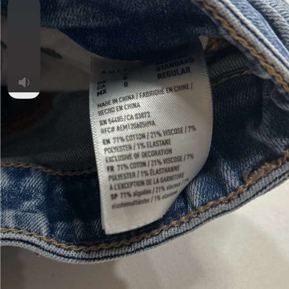 American Eagle “Easy Breezy Blue” high-waisted skinny jeans/Jegging size:0 - Picture 4 of 8